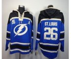 Tampa Bay Lightning #26 Martin St. Louis Blue pullover hooded