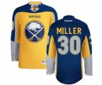 Reebok Buffalo Sabres #30 Ryan Miller Authentic Gold New Third NHL Jersey