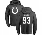 Indianapolis Colts #93 Jabaal Sheard Ash One Color Pullover Hoodie