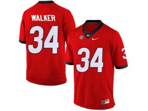 Men\'s Georgia Bulldogs Herchel Walker #34 College Football Limited Jerseys - Red