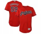 Cleveland Indians #59 Carlos Carrasco Scarlet Alternate Flex Base Authentic Collection Baseball Jersey