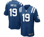 Indianapolis Colts #19 Johnny Unitas Game Royal Blue Team Color Football Jersey