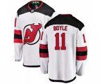 New Jersey Devils #11 Brian Boyle Fanatics Branded White Away Breakaway Hockey Jersey