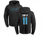 Carolina Panthers #11 Torrey Smith Black Name & Number Logo Pullover Hoodie