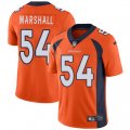 Denver Broncos #54 Brandon Marshall Orange Team Color Vapor Untouchable Limited Player NFL Jersey