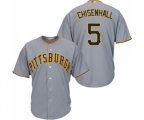 Pittsburgh Pirates #5 Lonnie Chisenhall Replica Grey Road Cool Base Baseball Jersey