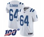 Indianapolis Colts #64 Mark Glowinski White Vapor Untouchable Limited Player 100th Season Football Jersey