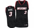 Miami Heat #3 Dwyane Wade Swingman Black Crazy Light Basketball Jersey