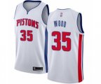 Detroit Pistons #35 Christian Wood Authentic White Basketball Jersey - Association Edition