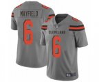 Cleveland Browns #6 Baker Mayfield Limited Gray Inverted Legend Football Jersey