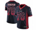 Houston Texans #76 Seantrel Henderson Limited Navy Blue Rush Drift Fashion NFL Jersey
