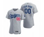 Los Angeles Dodgers Custom Nike Gray Authentic 2020 Alternate Jersey