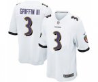 Baltimore Ravens #3 Robert Griffin III Game White Football Jersey