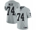 Oakland Raiders #74 Kolton Miller Limited Silver Inverted Legend Football Jersey