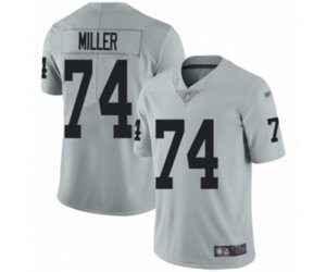 Oakland Raiders #74 Kolton Miller Limited Silver Inverted Legend Football Jersey