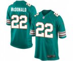 Miami Dolphins #22 T.J. McDonald Game Aqua Green Alternate Football Jersey