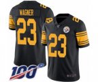 Pittsburgh Steelers #23 Mike Wagner Limited Black Rush Vapor Untouchable 100th Season Football Jersey