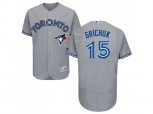 Toronto Blue Jays #15 Randal Grichuk Grey Flexbase Authentic Collection Stitched MLB Jersey