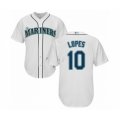 Seattle Mariners #10 Tim Lopes Authentic White Home Cool Base Baseball Player Jersey