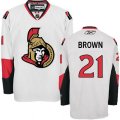 Ottawa Senators #21 Logan Brown Authentic White Away NHL Jersey