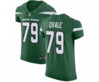 New York Jets #79 Brent Qvale Elite Green Team Color Football Jersey