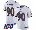 Baltimore Ravens #90 Pernell McPhee White Vapor Untouchable Limited Player 100th Season Football Jersey