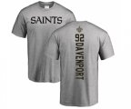 New Orleans Saints #92 Marcus Davenport Ash Backer T-Shirt