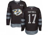 Nashville Predators #17 Scott Hartnell Black 1917-2017 100th Anniversary Stitched NHL Jersey