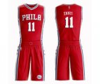 Philadelphia 76ers #11 James Ennis Swingman Red Basketball Suit Jersey Statement Edition