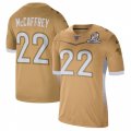 Carolina Panthers #22 Christian McCaffrey Nike Gold 2020 NFC Pro Bowl Game Jersey