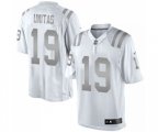 Indianapolis Colts #19 Johnny Unitas Limited White Platinum Football Jersey