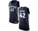 Memphis Grizzlies #42 Lorenzen Wright Authentic Navy Blue Road Basketball Jersey - Icon Edition