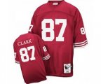 San Francisco 49ers #87 Dwight Clark Authentic Red Football Jersey