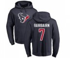 Houston Texans #7 Ka'imi Fairbairn Navy Blue Name & Number Logo Pullover Hoodie
