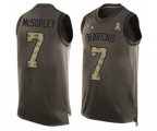 Baltimore Ravens #7 Trace McSorley Limited Green Salute to Service Tank Top Football Jersey