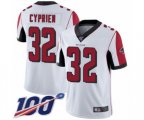 Atlanta Falcons #32 Johnathan Cyprien White Vapor Untouchable Limited Player 100th Season Football Jersey