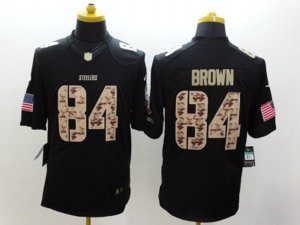 Pittsburgh Steelers #84 Antonio Brown black Salute to Service Jerseys(Limited)