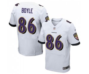 Baltimore Ravens #86 Nick Boyle Elite White Football Jersey