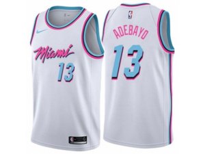 Miami Heat #13 Edrice Adebayo Authentic White NBA Jersey - City Edition