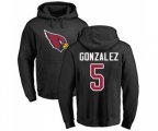 Arizona Cardinals #5 Zane Gonzalez Black Name & Number Logo Pullover Hoodie
