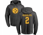 Pittsburgh Steelers #2 Mason Rudolph Ash One Color Pullover Hoodie