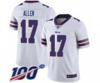 Buffalo Bills #17 Josh Allen White Vapor Untouchable Limited Player 100th Season Football Jersey