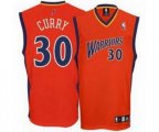 Golden State Warriors #30 Stephen Curry Authentic Orange Basketball Jersey