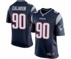 New England Patriots #90 Shilique Calhoun Game Navy Blue Team Color Football Jersey