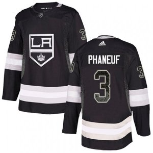 Los Angeles Kings #3 Dion Phaneuf Authentic Black Drift Fashion NHL Jersey