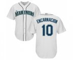 Seattle Mariners #10 Edwin Encarnacion Replica White Home Cool Base Baseball Jersey