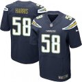 Los Angeles Chargers #58 Nigel Harris Elite Navy Blue Team Color NFL Jersey