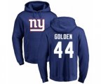 New York Giants #44 Markus Golden Royal Blue Name & Number Logo Pullover Hoodie