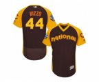 Men Chicago Cubs #44 Anthony Rizzo Brown 2016 All-Star National League BP Authentic Collection Flex Base MLB Jersey