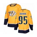 Nashville Predators #95 Matt Duchene Authentic Gold Home Hockey Jersey